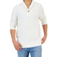 Club Room Men's Shawl Collar Sprilite Fleece Sweater White Size Large