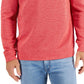 Club Room Men's Birdseye Quarter Zip Pullover Orange Size Medium