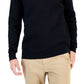 Alfani Men's Ribbed Marble Crewneck Sweater Black Size X-Large