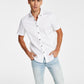 INC International Concepts Men's Tux Classic Fit Solid Button Down Shirt White Size Medium