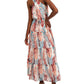 INC International Concepts Women's Printed Halter Dress Blue Size Medium
