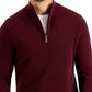 Club Room Men's Quarter Zip Textured Cotton Sweater Red Size Small