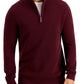Club Room Men's Quarter Zip Textured Cotton Sweater Red Size Large
