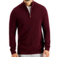 Club Room Men's Quarter Zip Textured Cotton Sweater Red Size XX-Large