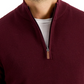 Club Room Men's Quarter Zip Textured Cotton Sweater Red Size XX-Large