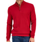 Club Room Men's Quarter Zip Textured Cotton Sweater Red Size XX-Large
