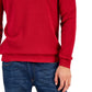 Club Room Men's Quarter Zip Textured Cotton Sweater Red Size XX-Large