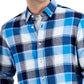 Club Room Men's Regular Fit Plaid Flannel Shirt Blue Size XX-Large