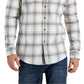 Club Room Men's Regular Fit Brushed Plaid Shirt Brown Size Small