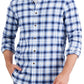 Club Room Men's Regula Fit Brushed Plaid Shirt Blue Size XX-Large