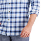 Club Room Men's Regula Fit Brushed Plaid Shirt Blue Size XX-Large