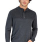 Club Room Men's Button Mock Neck Sweater Gray Size X-Large