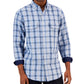 Club Room Men's Double Faced Woven Long Sleeve Shirt Blue Size X-Large