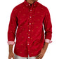 Club Room Men's Long Sleeve Corduroy Fox PrinT-Shirt Red Size Medium