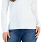 Karen Scott Women's Luxesoft Turtleneck Top White Size Medium