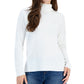 Karen Scott Women's Luxesoft Turtleneck Top White Size Medium