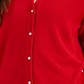 Karen Scott Women's Pearlized Button Crewneck Cardigan Red Size Medium