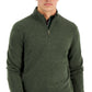 Club Room Men's Cashmere Quarter Zip Sweater Green Size Large
