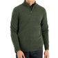 Club Room Men's Cashmere Quarter Zip Sweater Green Size Large