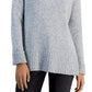 Style & Co Women's Ribbed Trim Turtleneck Sweater Gray Size Medium
