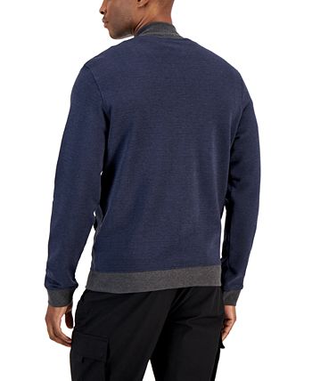Alfani Men's Zip Front Sweater Jacket Blue Size Medium