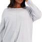 Style & Co Women's Front Seam Tunic Sweater Gray Size 2X