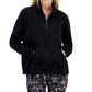 ID Ideology Women's Relaxed Colorblocked Zip Sweatshirt Pullover Black Size 2XL