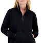 ID Ideology Women's Relaxed Colorblocked Zip Sweatshirt Pullover Black Size 2XL