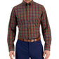 Club Room Men's Plaid Slim Fit Dress Shirt Red