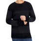 INC International Concepts Men's Plaited Crewneck Sweater Gray Size Large