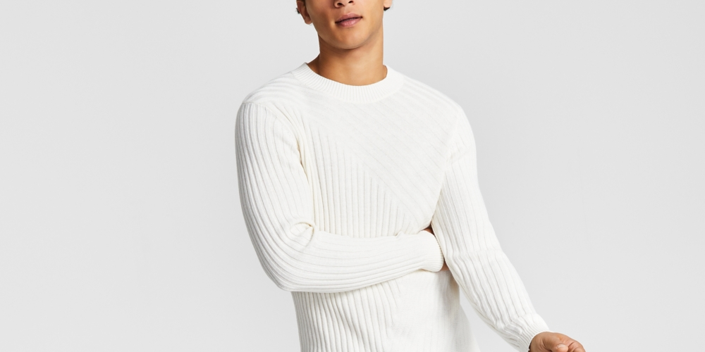 INC International Concepts Men's Tucker Crewneck Sweater Beige Size Large