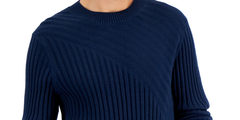 INC International Concepts Men's Tucker Crewneck Sweater Blue Size Medium