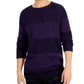 INC International Concepts Men's Plaited Crewneck Sweater Purple Size Small