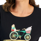 Karen Scott Women's Long Sleeve Holiday Top Black Size Large