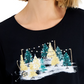 Karen Scott Women's Long Sleeve Holiday Top Black Size Medium