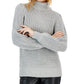 INC International Concepts Women's Metallic Flecked Turtleneck Sweater Gray Size Small