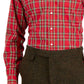 Club Room Men's Regular Fit Cotton Dress Shirt Red Size 18.5X36X37