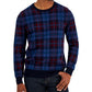 Club Room Men's Merino Plaid Sweater Blue Size Small