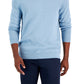 Club Room Men's Solid V Neck Merino Wool Blend Sweater Blue Size X-Large