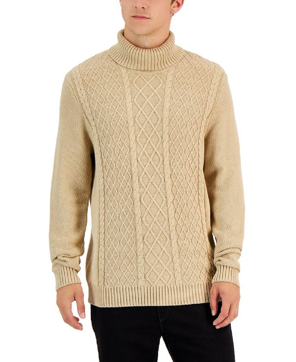 Club Room Men's Chunky Turtleneck Sweater Brown Size XX-Large