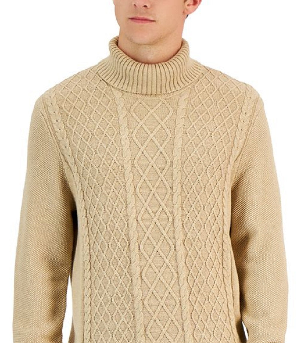 Club Room Men's Chunky Turtleneck Sweater Brown Size XX-Large