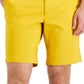 Club Room Men's Regular Fit 9 4 Way Stretch Shorts Yellow Size 32