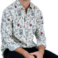Club Room Men's Editto Floral Long Sleeve Button Down Shirt Blue Size Small
