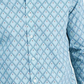 क्लब रूम पुरुषों की लंबी बाजू वाली फौलार्ड ज्योमेट्रिक प्रिंट शर्ट नीला आकार XX-लार्ज
