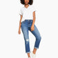 Style & Co Women's Curvy Girlfriend Jeans Blue Size 10