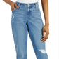 Style & Co Women's Curvy Destructed Girlfriend Jeans Blue Size 6