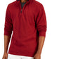 Club Room Men's 1/4 Zip Mock Neck Pullover Sweater Red Size X-Large