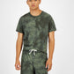 Sun + Stone Men's Scattered Tie Dye Pajama Shorts Green Size Large