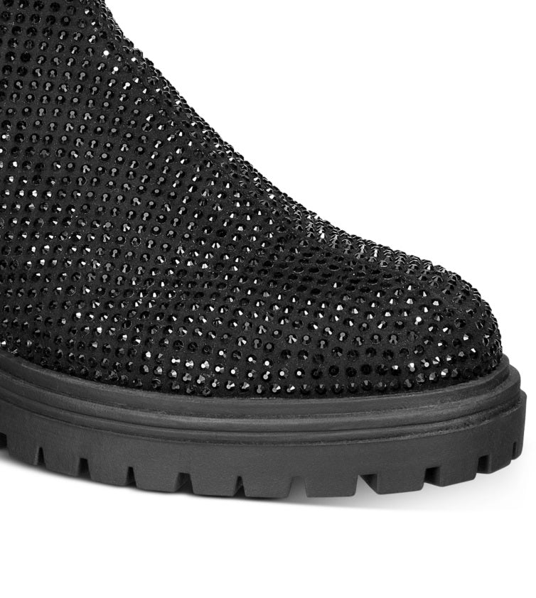 INC International Concepts Women's Beslana Lug Sole Booties Black Size 5M
