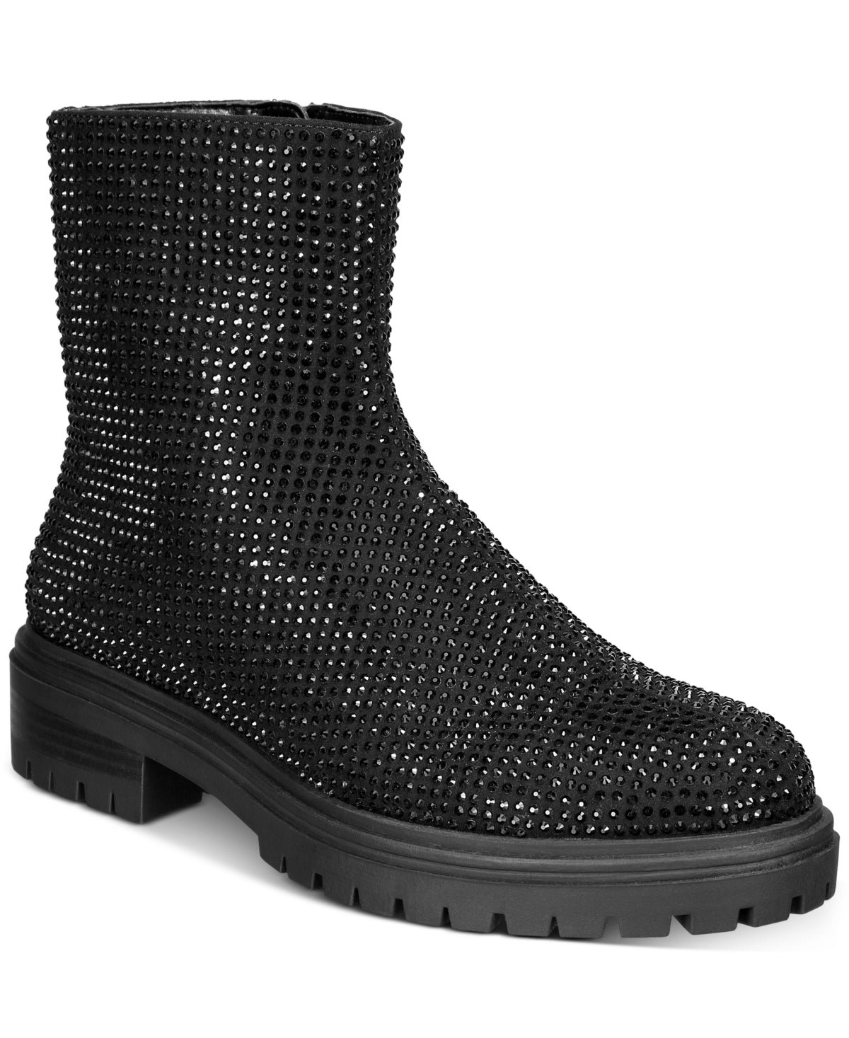 INC International Concepts Women's Beslana Lug Sole Booties Black Size 5M